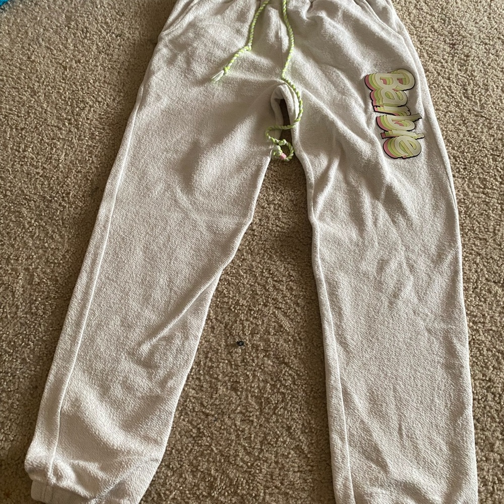 Forever 21 Kids Cream Barbie Joggers
